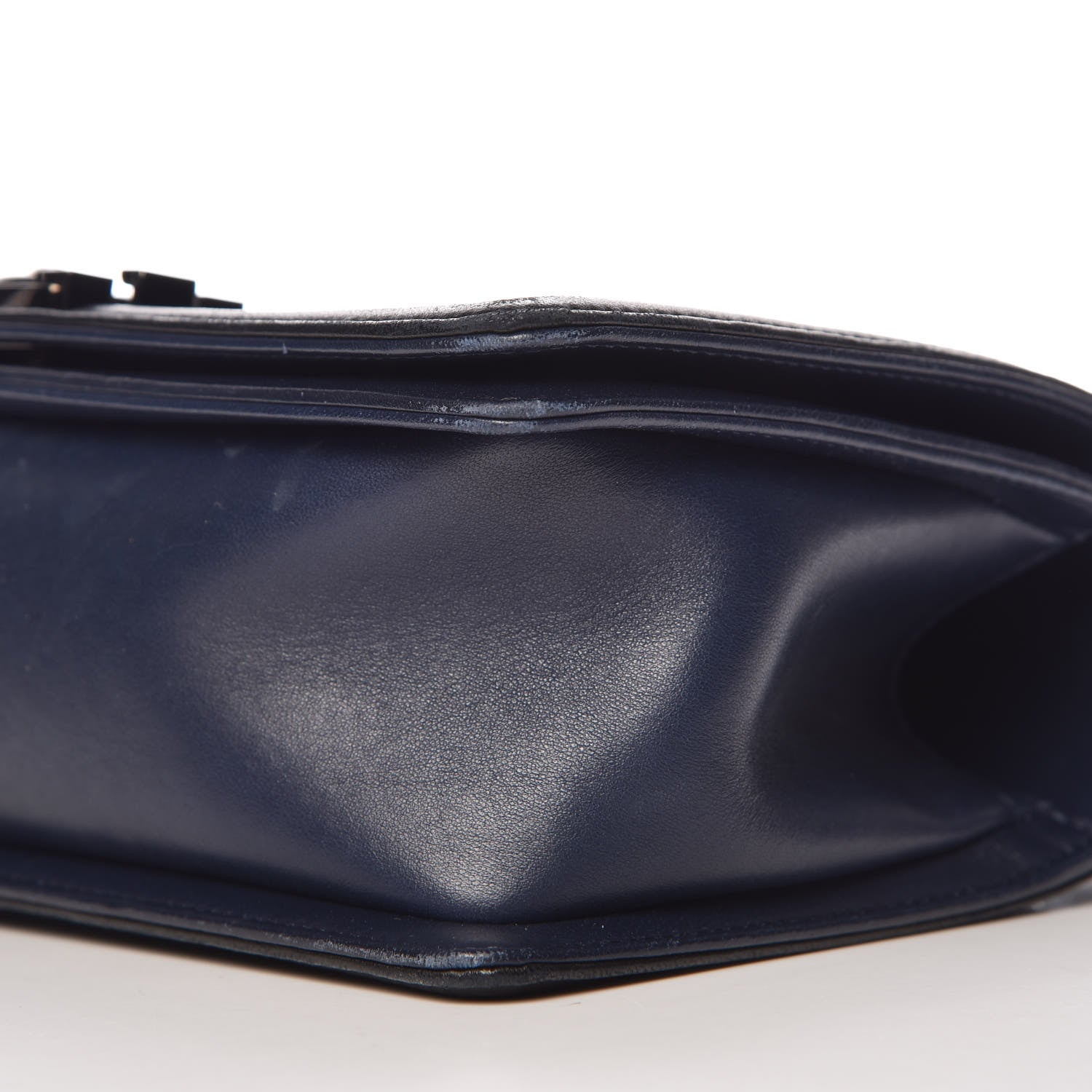 Chanel Calfskin Medium Bi-Color Boy Flap Black Dark Navy 10 of 14