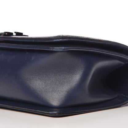 Chanel Calfskin Medium Bi-Color Boy Flap Black Dark Navy 10 of 14