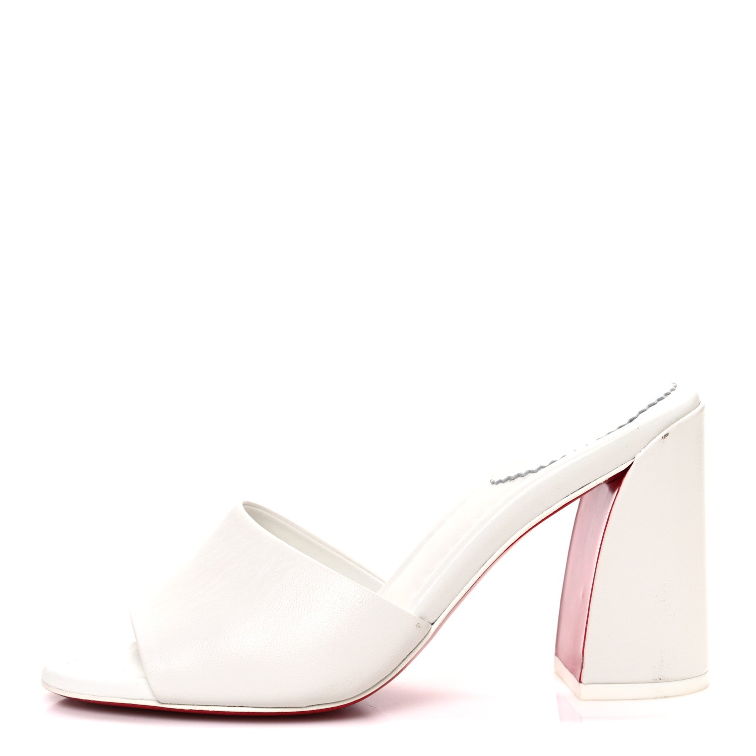 Christian Louboutin Nappa Jane 85 Mule Sandal Pumps 38 White 1 of 10