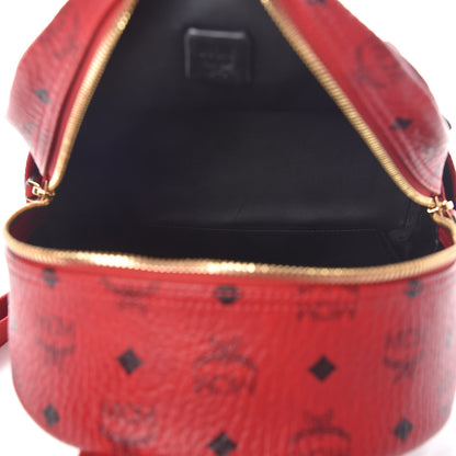 MCM Visetos Small Stark Backpack Red 5 of 12