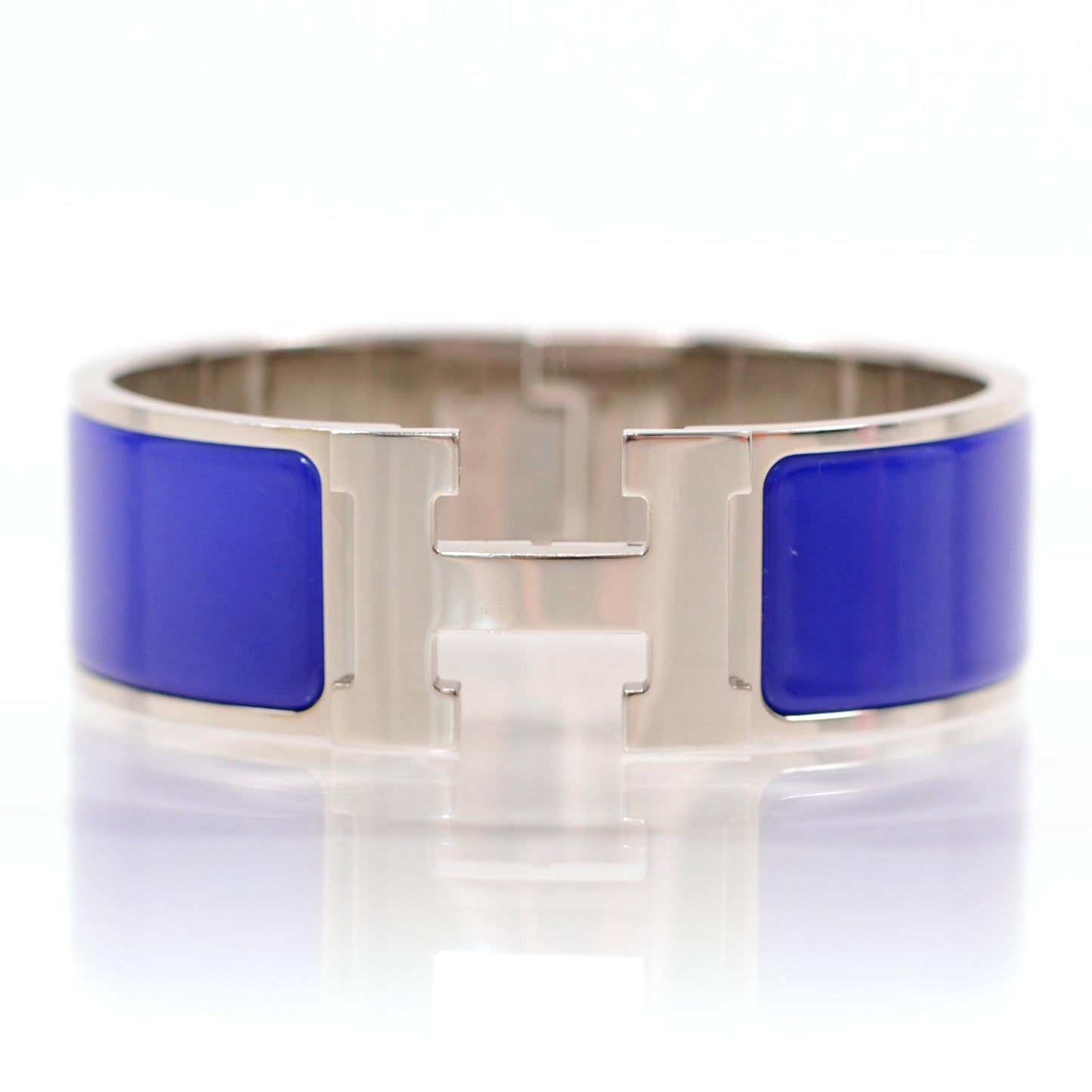 Enamel Wide Clic Clac H Bracelet Royal Bleu