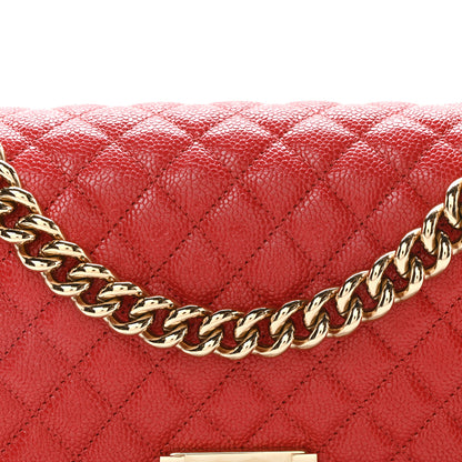 Chanel Caviar Quilted Medium Boy Flap Red 8 of 11