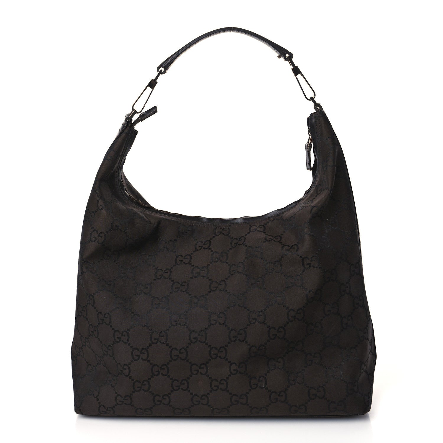 Gucci Nylon Monogram Hobo Dark Brown 1 of 11