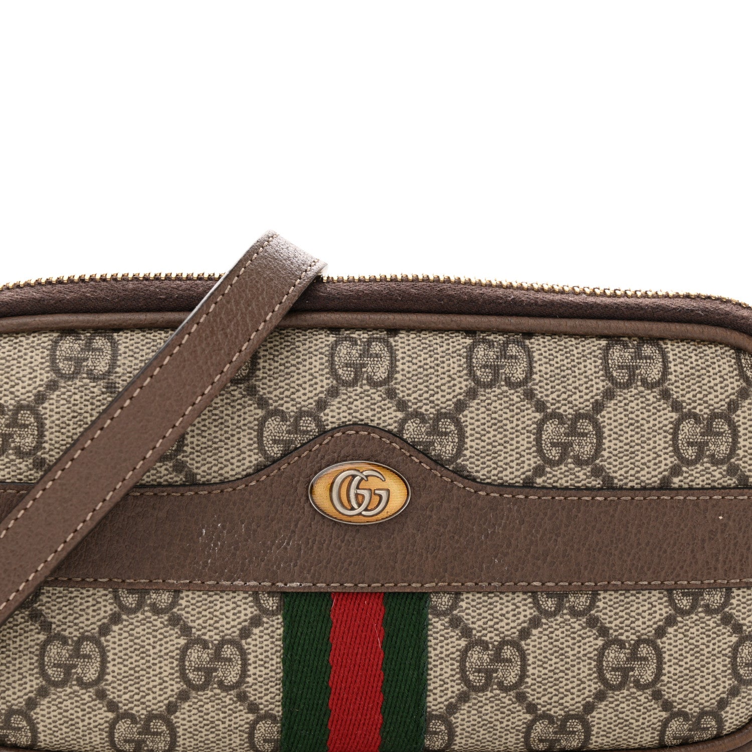 Gucci GG Supreme Monogram Web Mini Ophidia GG Bag Brown 9 of 15