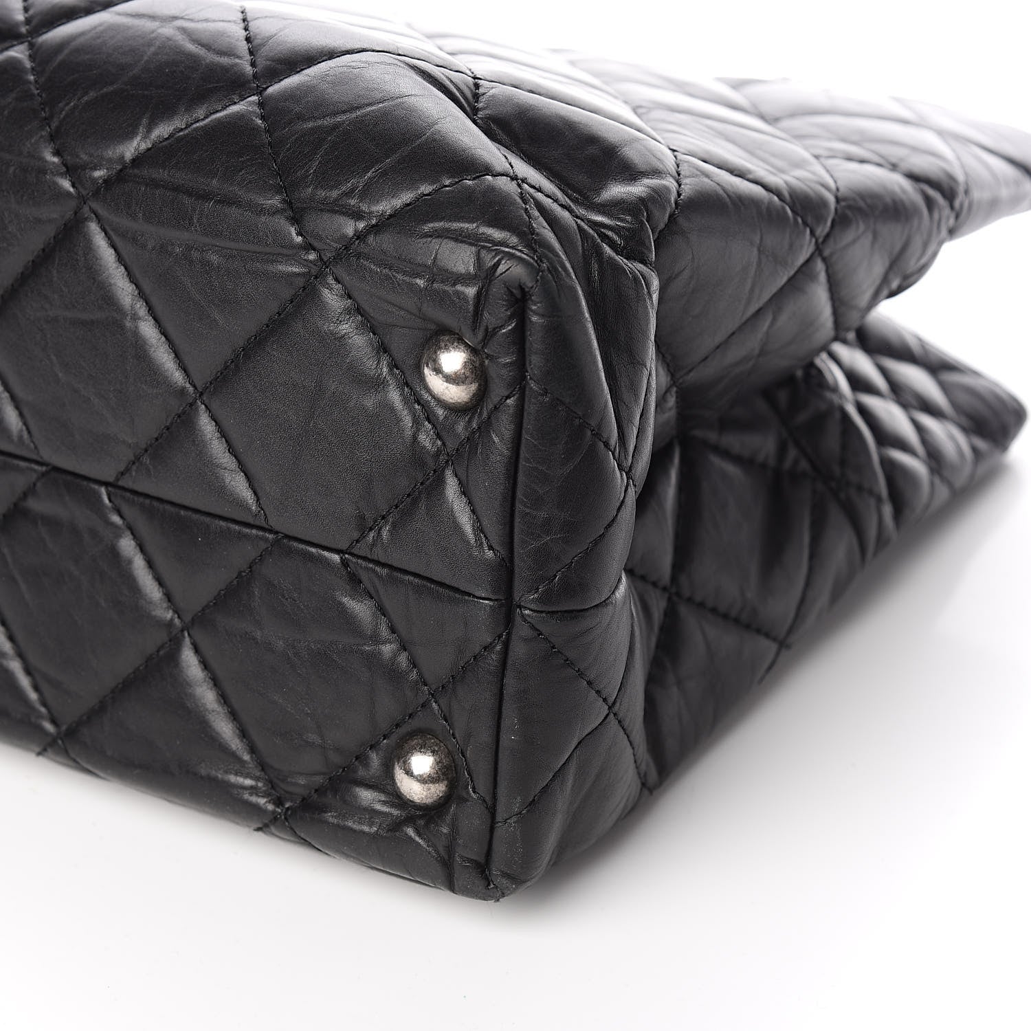 Chanel Aged Calfskin Quilted Reissue 2.55 Tote Black 9 of 11