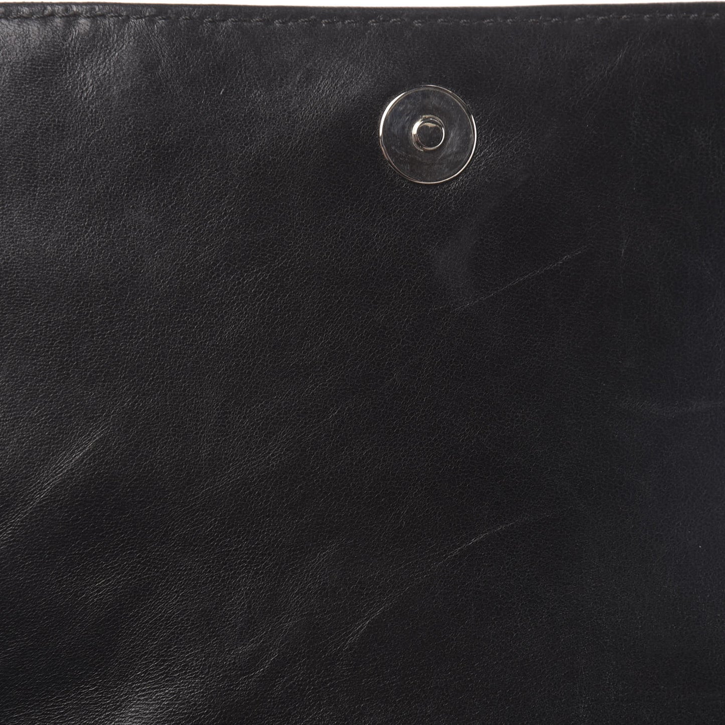 Lambskin Lax Accordion Flap Black
