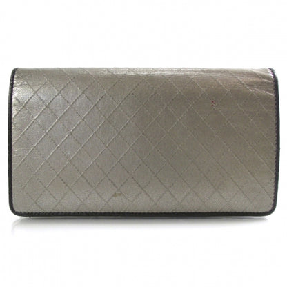 Chanel Leather Classic Wallet Silver 2 of 10