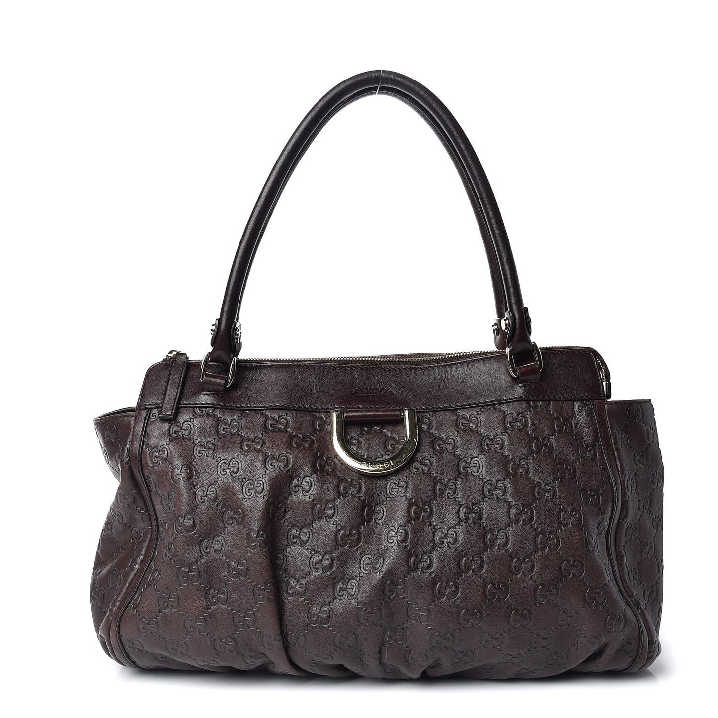 Guccissima D Ring Tote Chocolate