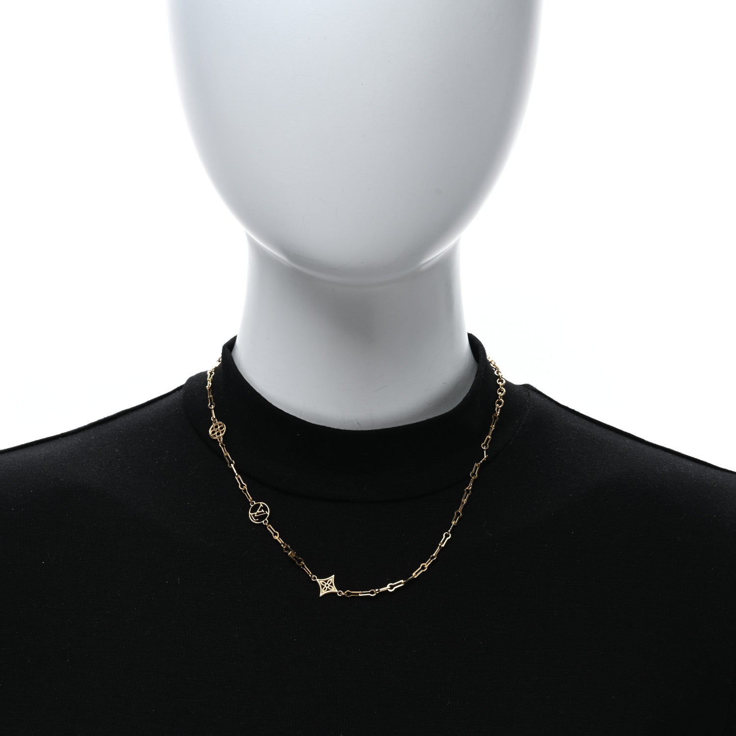 Louis Vuitton Metal Forever Young Short Necklace Gold 2 of 4