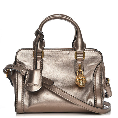 Alexander McQueen Metallic Calfskin Mini Padlock Tote Skin 1 of 9