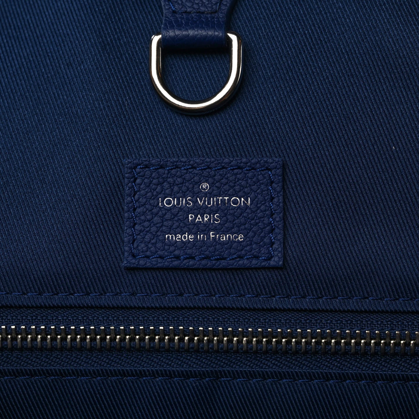 Cowhide Monogram Bandana Journey Tote Blue White