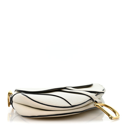 Christian Dior Grained Calfskin Saddle Bag White 4 of 14