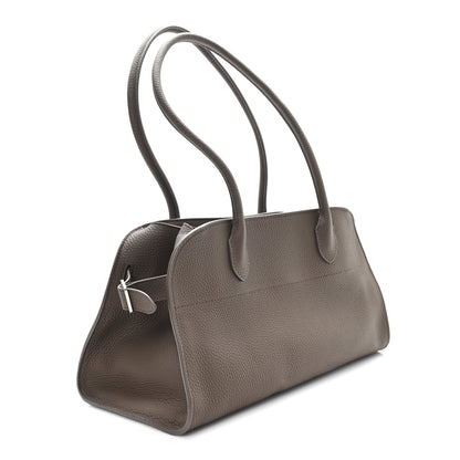 The Row Matte Grained Calfskin Margaux Shoulder 12 Dark Olive 3 of 9