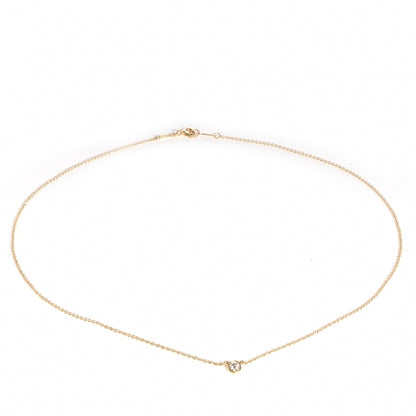 Tiffany 18K Yellow Gold Diamond .25ct Elsa Peretti Diamonds by the Yard Pendant Necklace 3 of 12
