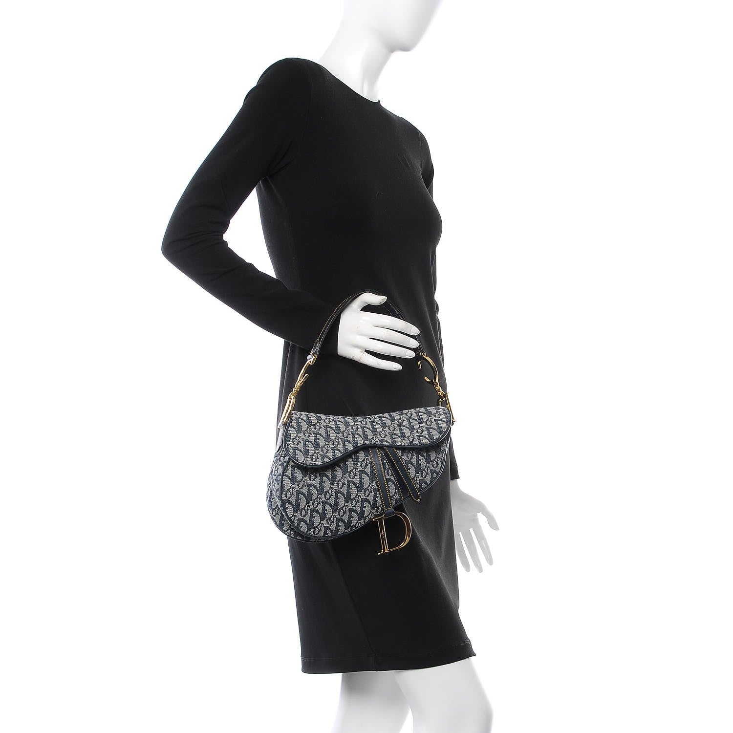 Christian Dior Monogram Saddle Bag Blue 2 of 7