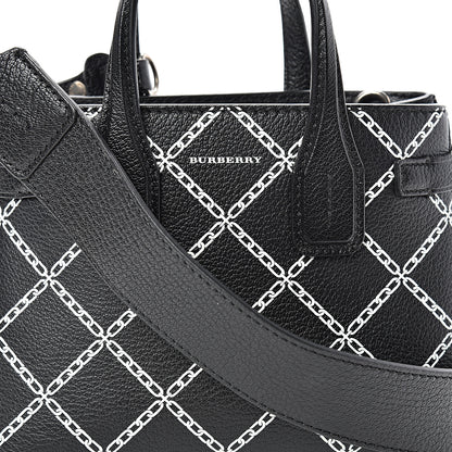 Burberry Goatskin Link Print Baby Banner Tote Black 8 of 11