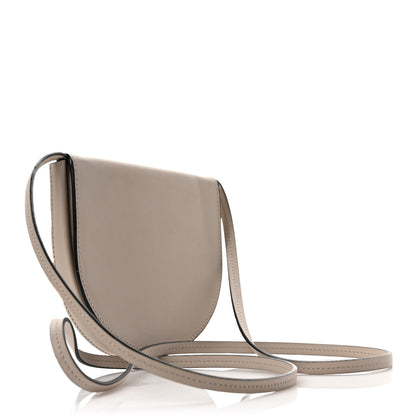 Loewe Buffed Calfskin Logo Embossed Small Heel Pouch Light Oat Tan 3 of 8