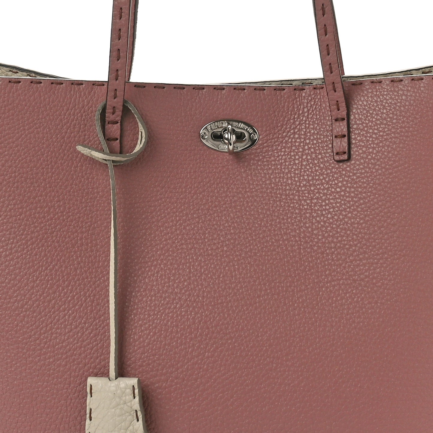 Cuoio Romano Selleria Bi-Color Carla Shopping Tote English Rose Camelia