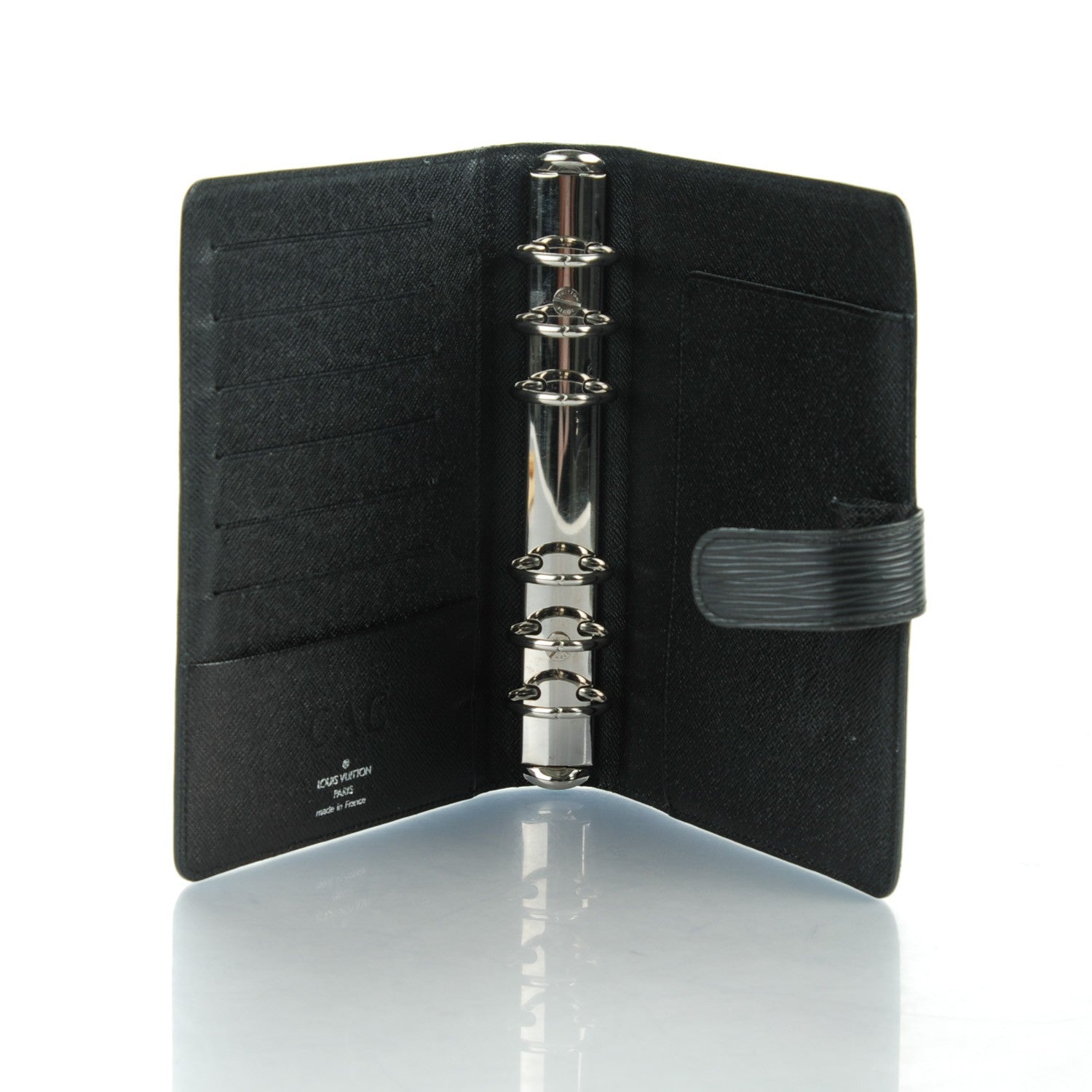Louis Vuitton Epi Medium Ring Agenda Cover Black 5 of 7