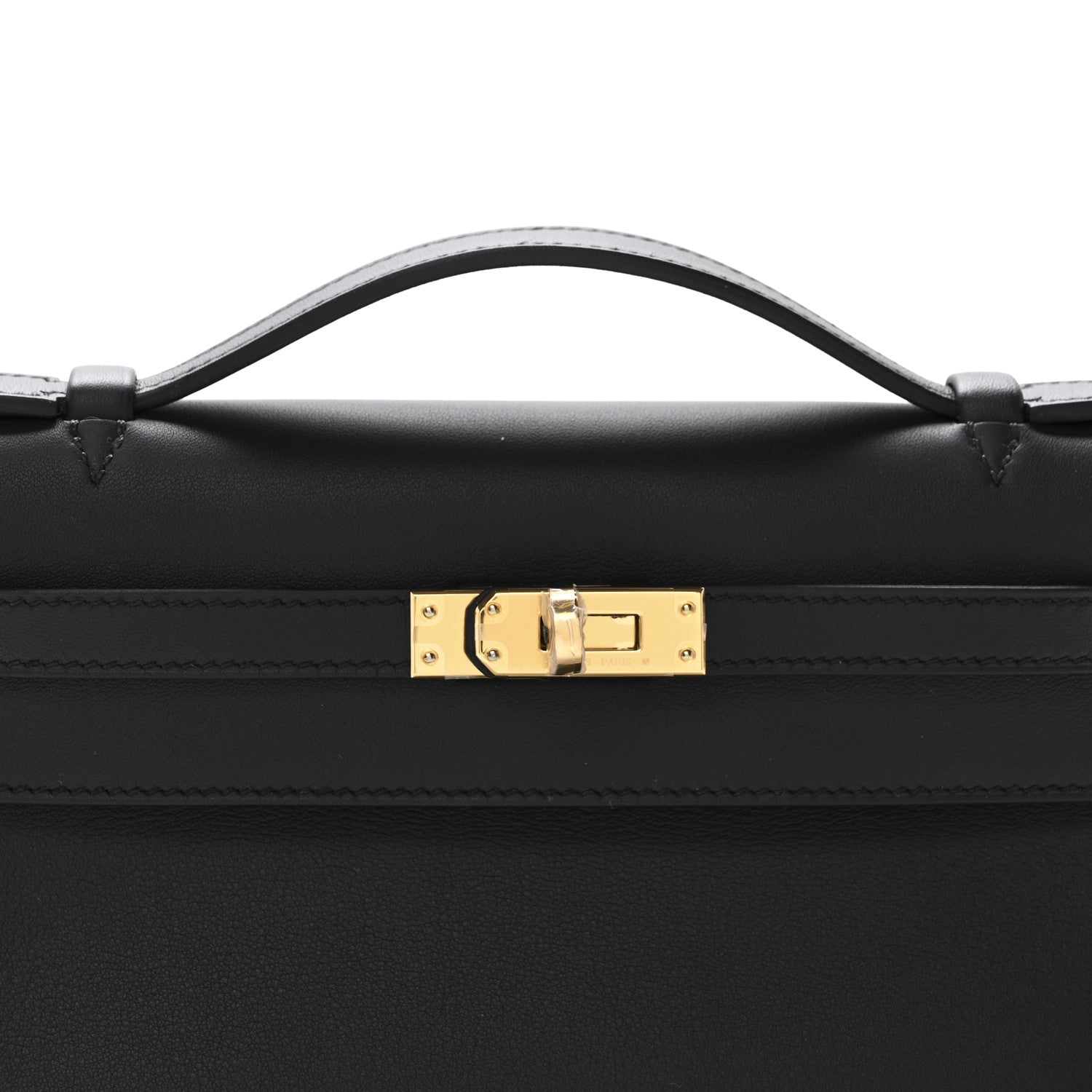 Hermes Swift Kelly Pochette Clutch Black 8 of 11