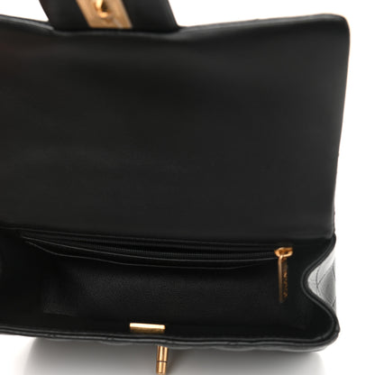 Chanel Lambskin Quilted Mini Top Handle Rectangular Flap Black 5 of 11