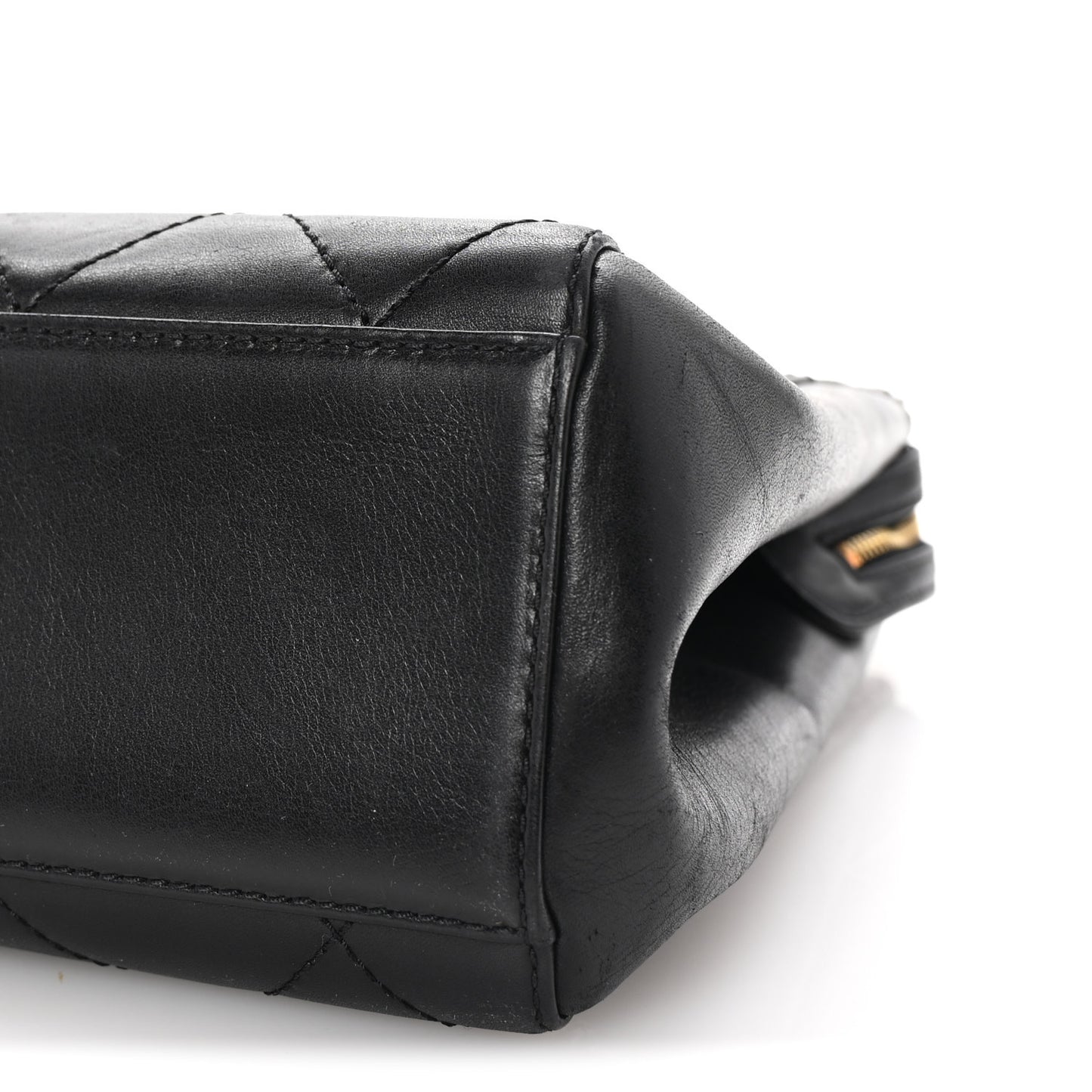 Lambskin Bekko Chain Large Shoulder Bag Black