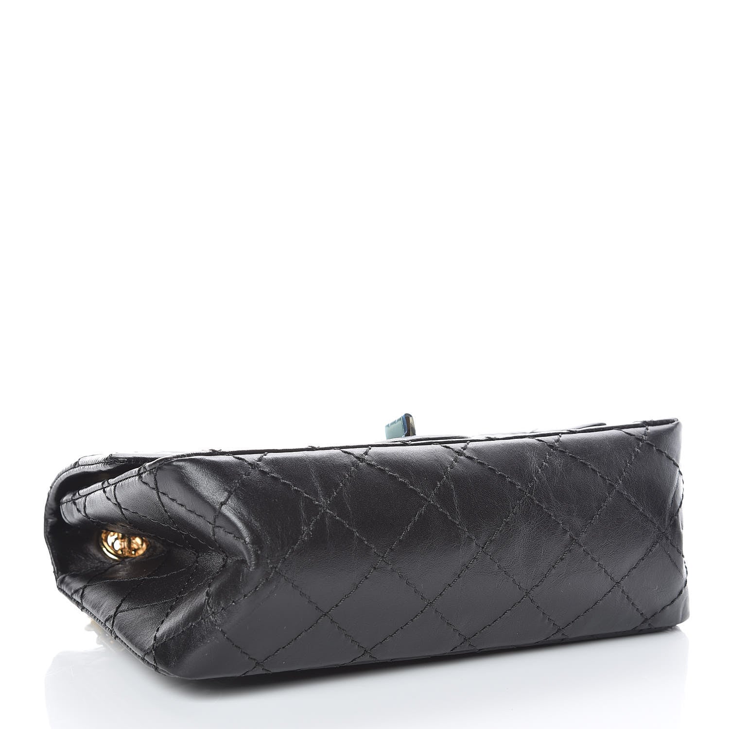 Chanel Aged Calfskin Quilted 2.55 Reissue Mini Flap Black 4 of 10