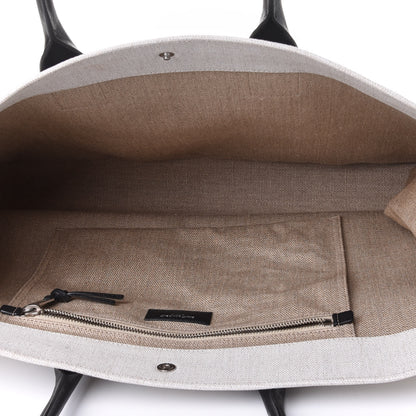 Saint Laurent Linen Calfskin Rive Gauche Tote Optic White 4 of 4