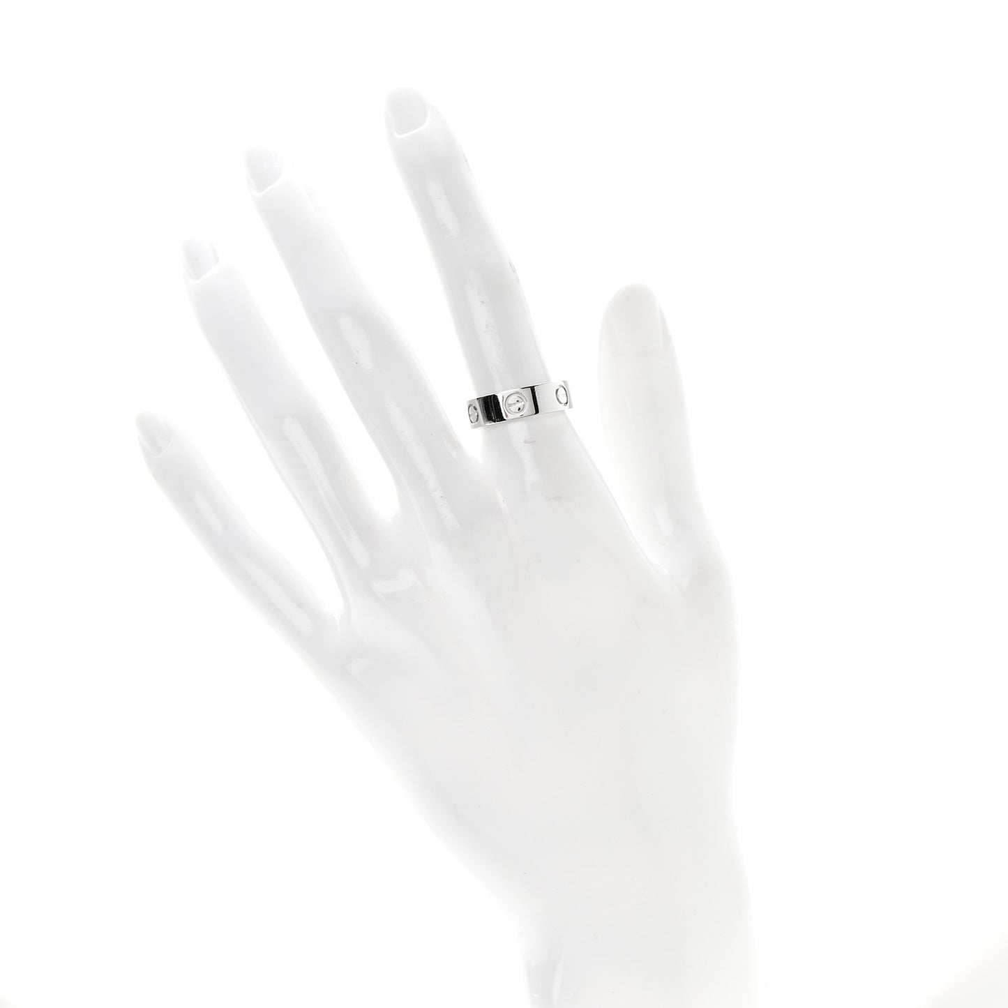 Platinum 5.5mm LOVE Ring 51 5.75