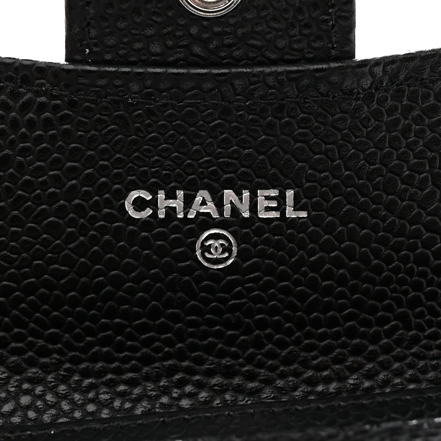 Chanel Caviar Quilted Flap Card Holder Wallet Black 6 of 9
