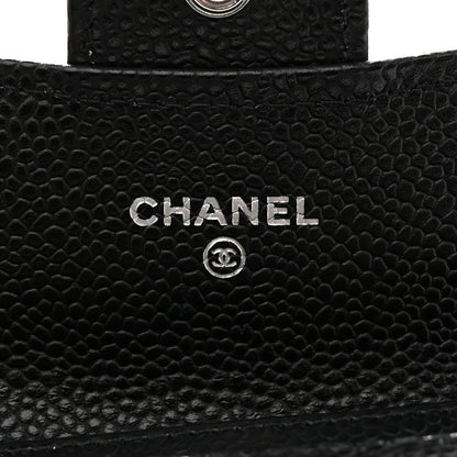 Chanel Caviar Quilted Flap Card Holder Wallet Black 6 of 9