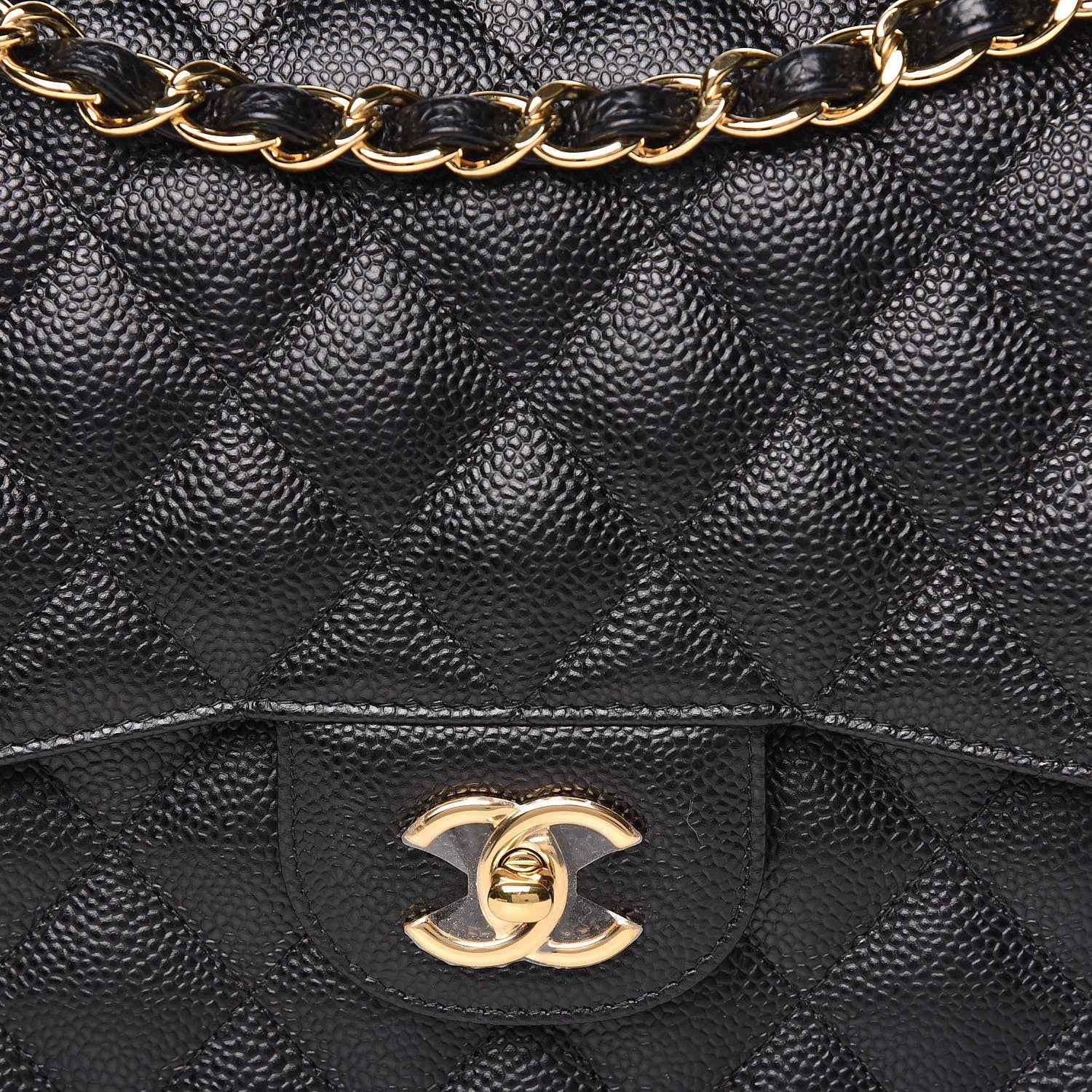 Chanel Caviar Quilted Jumbo Double Flap Black 12 of 12