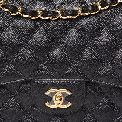 Chanel Caviar Quilted Jumbo Double Flap Black 12 of 12