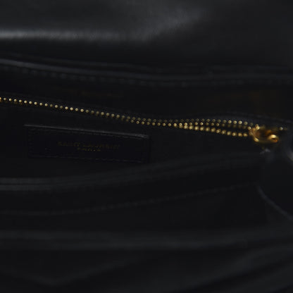 Saint Laurent Velvet Y Quilted Monogram Toy Loulou Chain Satchel French Black 8 of 11