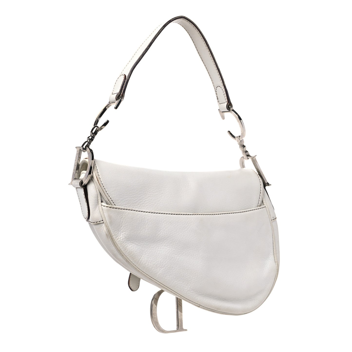 Calfskin Saddle Bag White