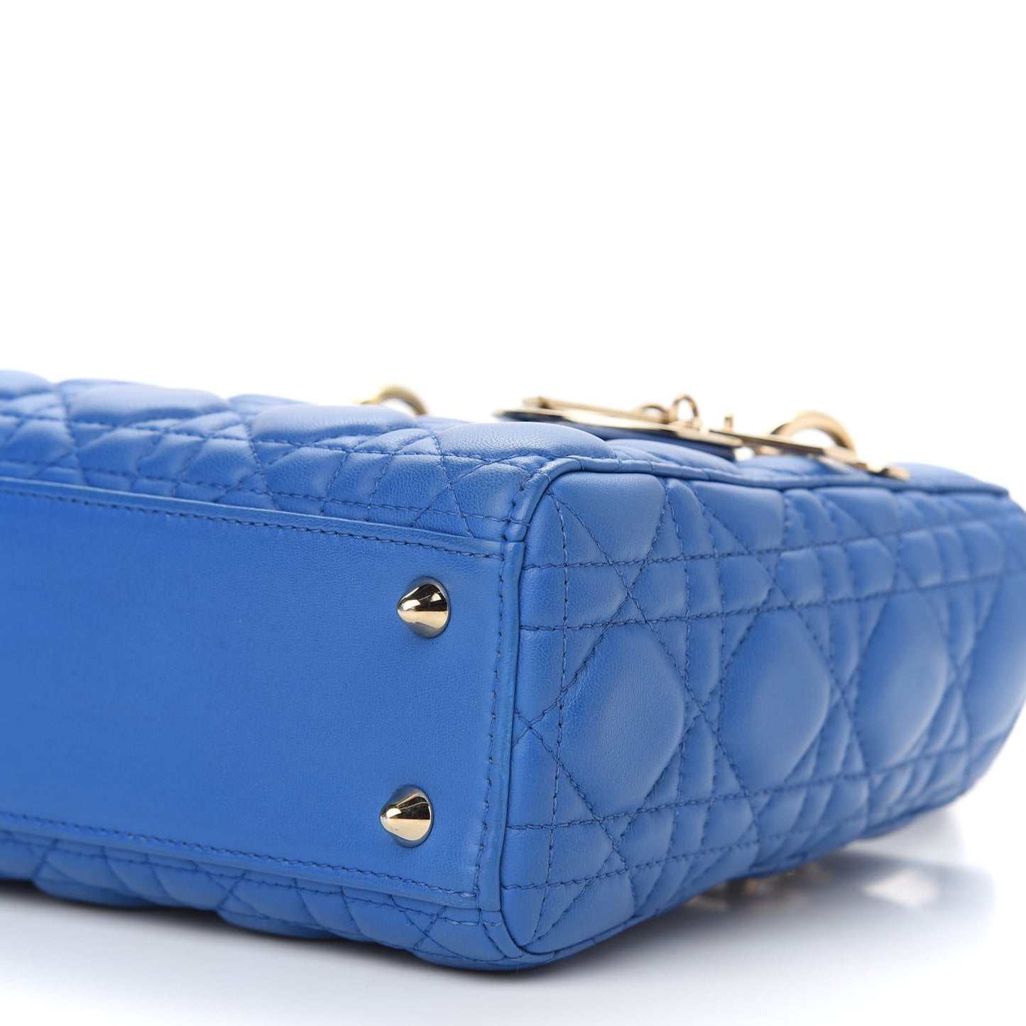 Lambskin Cannage Small Lucky Badges My Lady Dior Blue