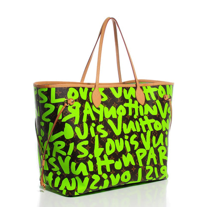 Louis Vuitton Monogram Graffiti Neverfull GM Green 3 of 7