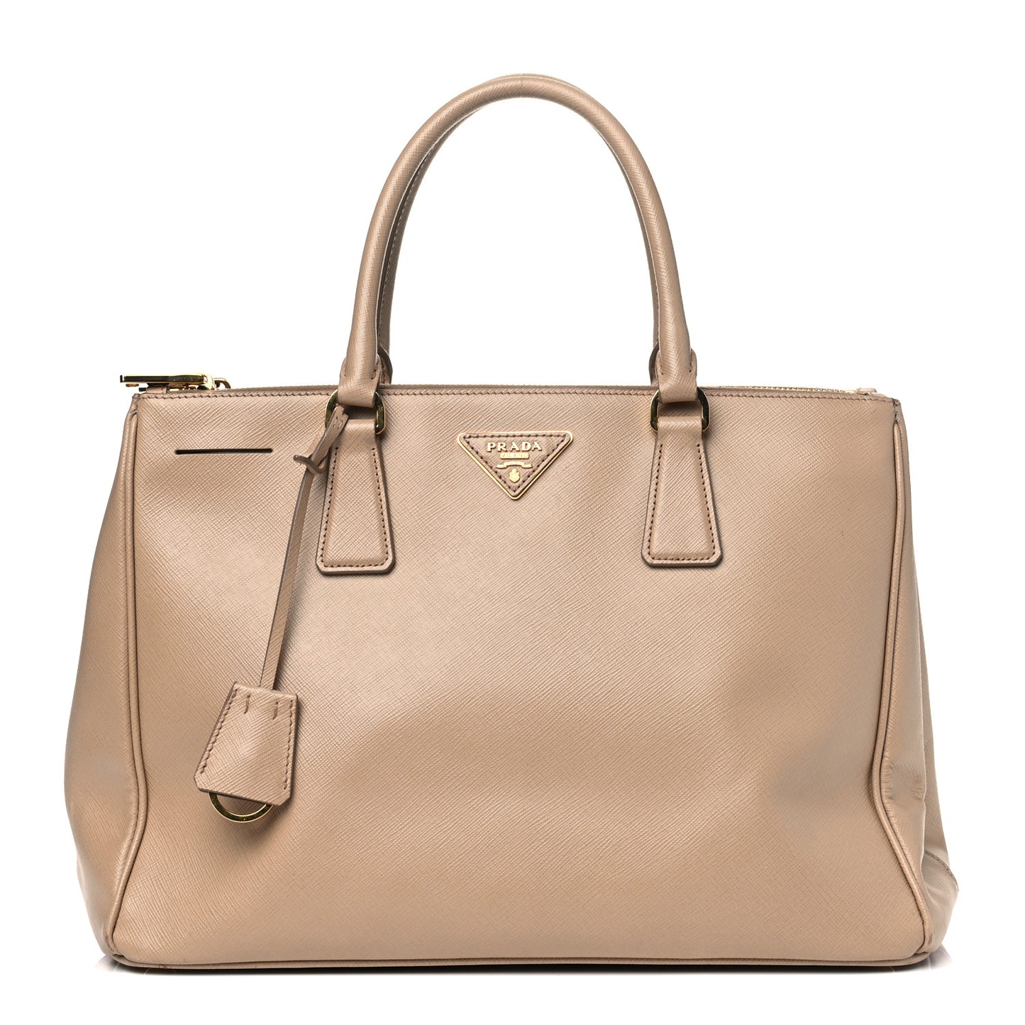 Saffiano Medium Galleria Double Zip Tote Sabbia