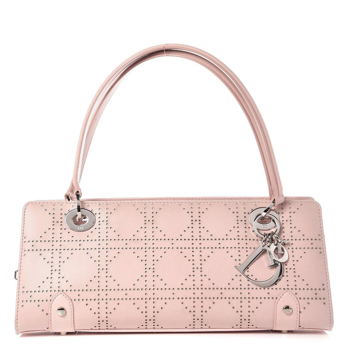 Calfskin Cannage Perforated East West Lady Dior Pink