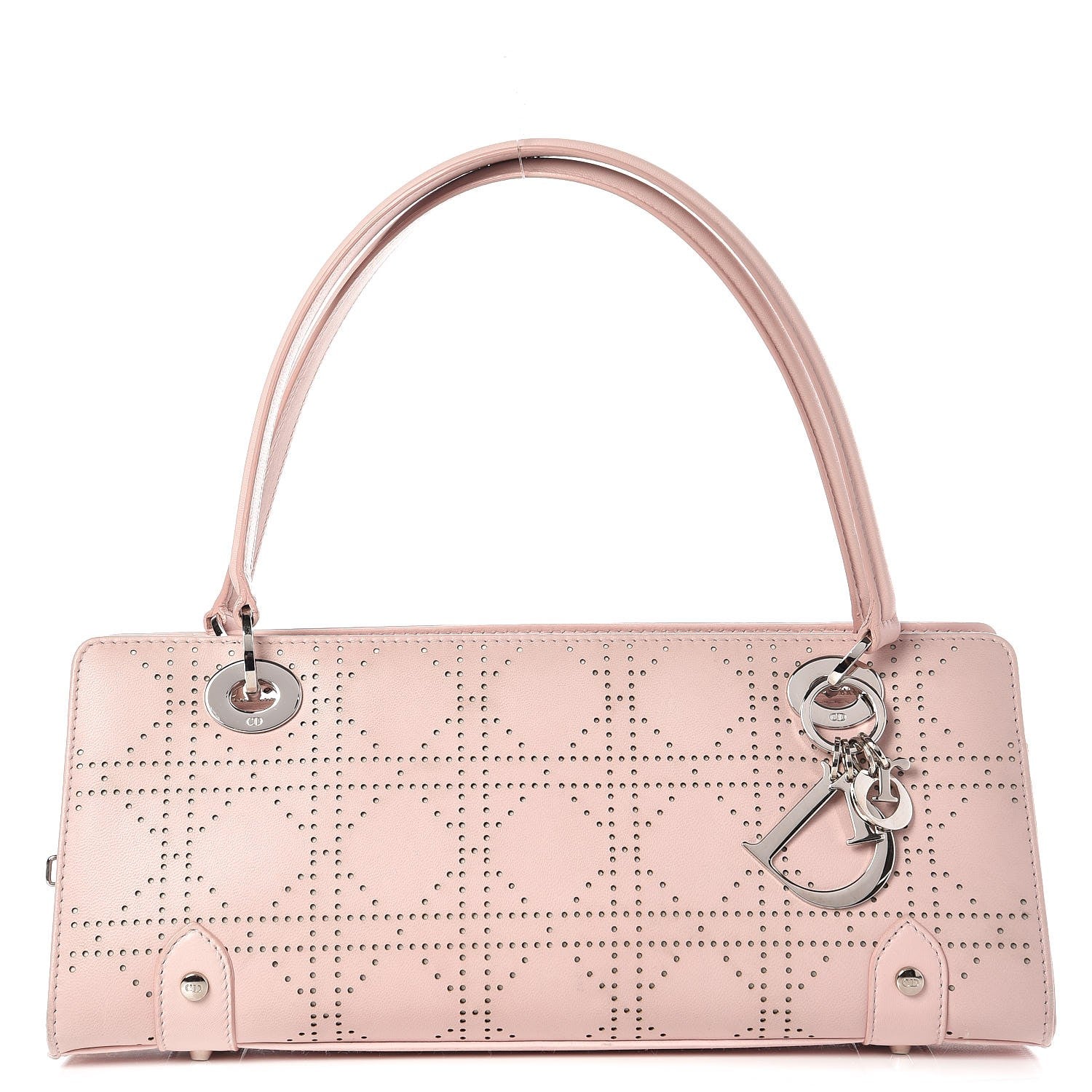 Christian Dior Calfskin Cannage Perforated East West Lady Dior Pink 1 of 11