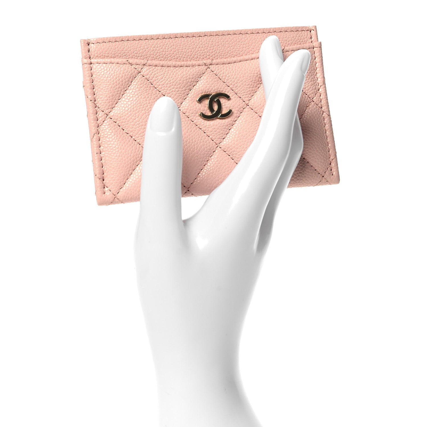 Chanel Caviar Quilted Card Holder Light Pink 2 of 9