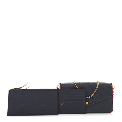 Louis Vuitton Empreinte Pochette Felicie Chain Wallet Marine Rouge 3 of 13