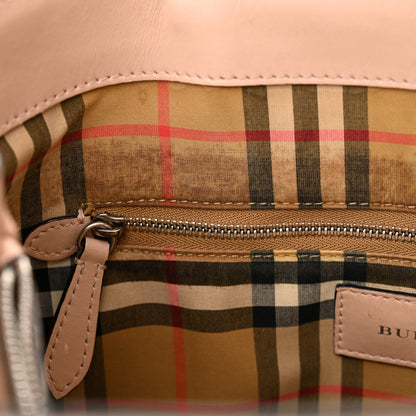 Burberry Calfskin Perforated Medium Banner Tote Pale Fawn Pink 11 of 18