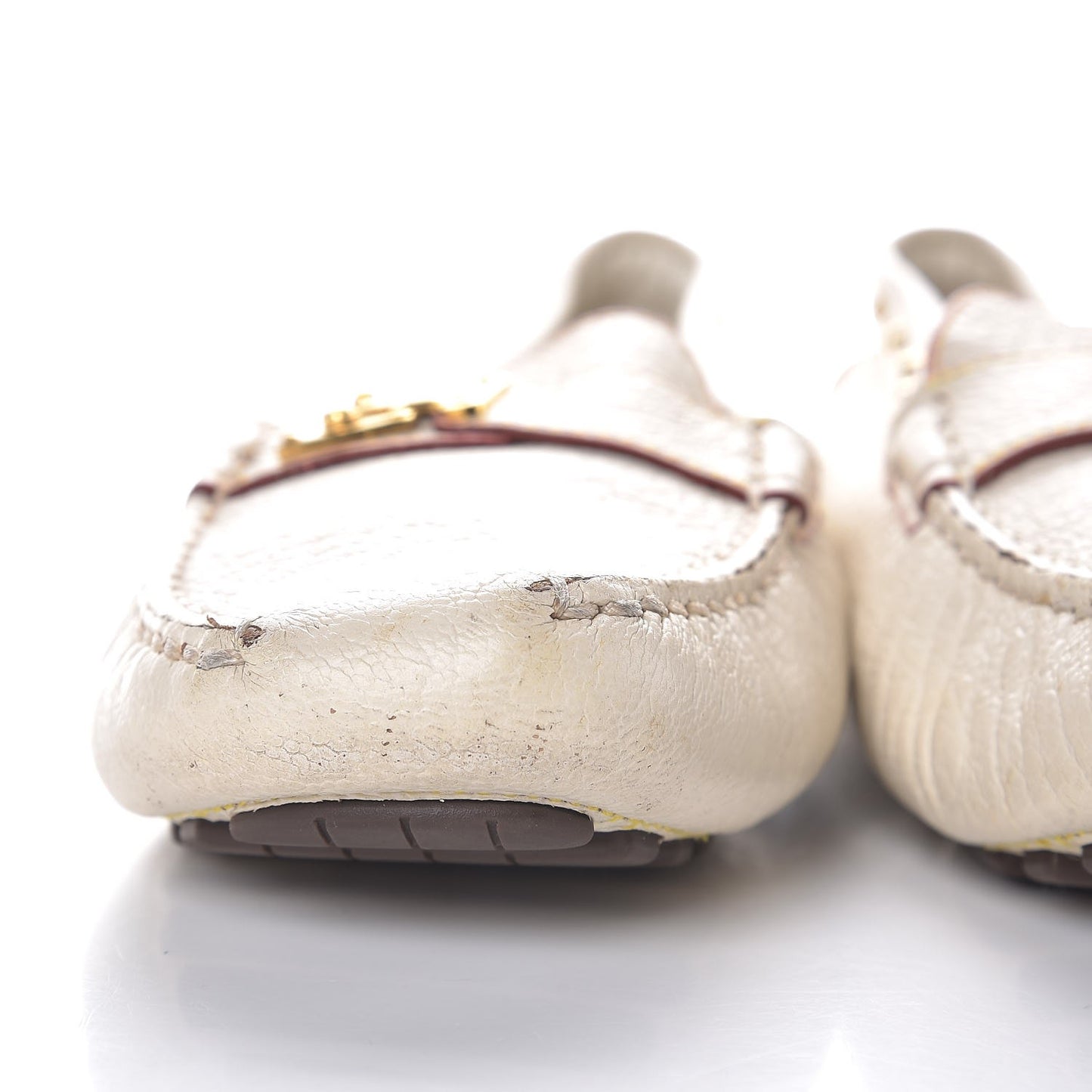 Goatskin Studded Suhali Loafers 35.5 Off White