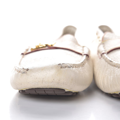 Louis Vuitton Goatskin Studded Suhali Loafers 35.5 Off White 14 of 17