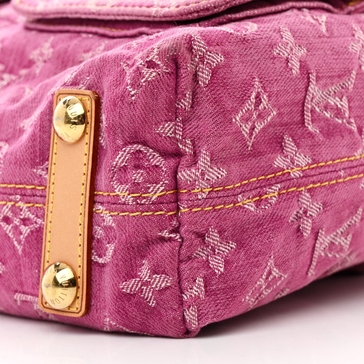 Louis Vuitton Denim Baggy GM Fuchsia 9 of 11