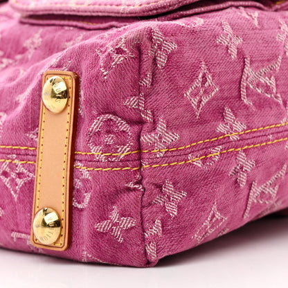 Louis Vuitton Denim Baggy GM Fuchsia 9 of 11