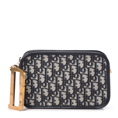 Christian Dior Oblique Diorquake Clutch Blue 1 of 8