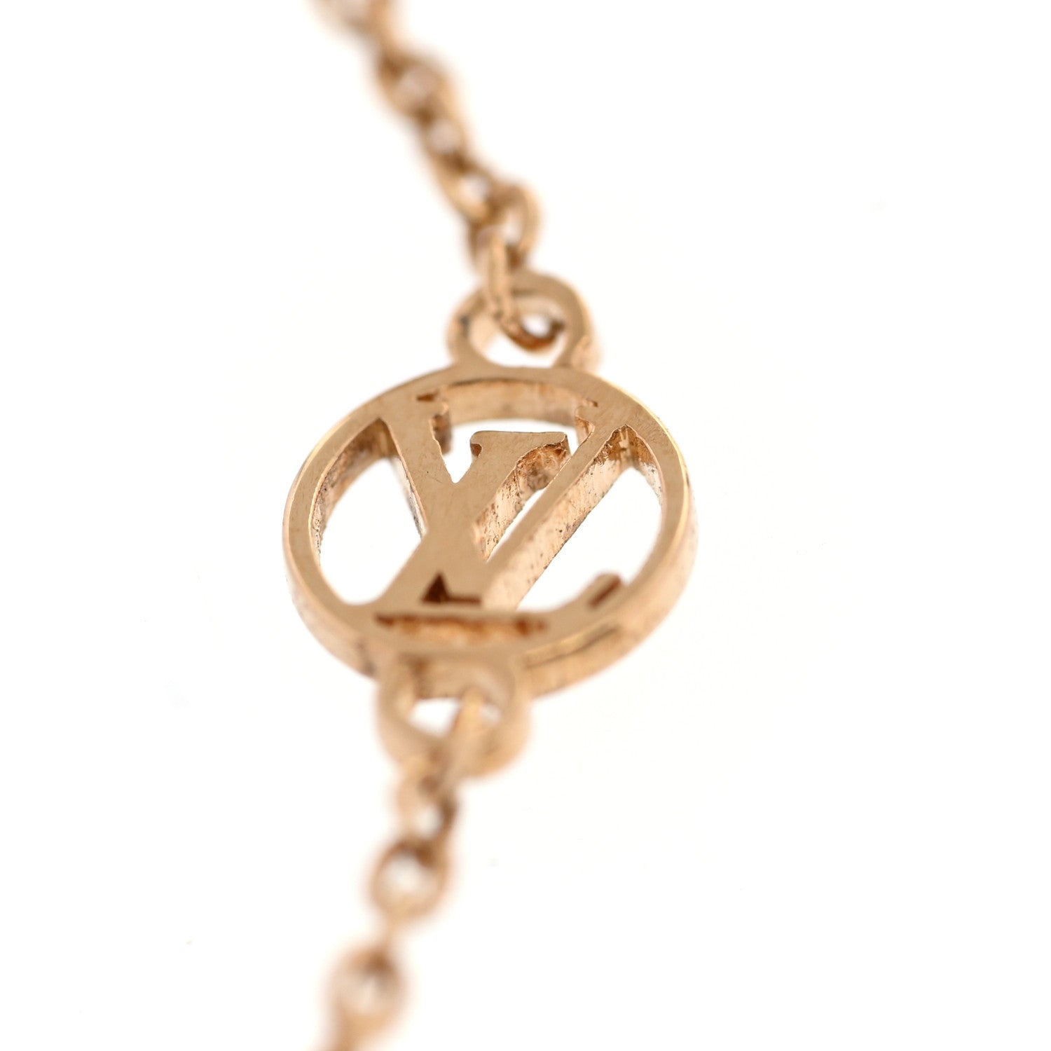 Louis Vuitton Metal Crystal Petit Louis Earrings Gold 4 of 5