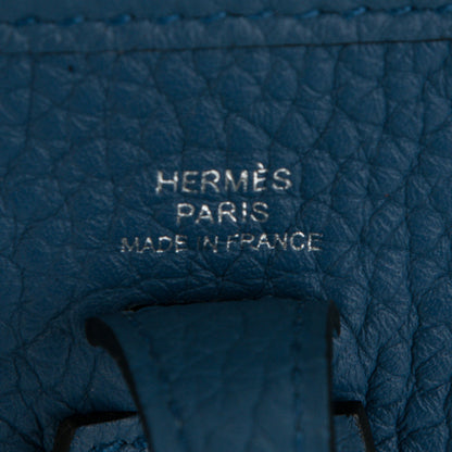 Hermes Taurillon Clemence Amazone Evelyne TPM Bleu Agate Cuivre 6 of 8